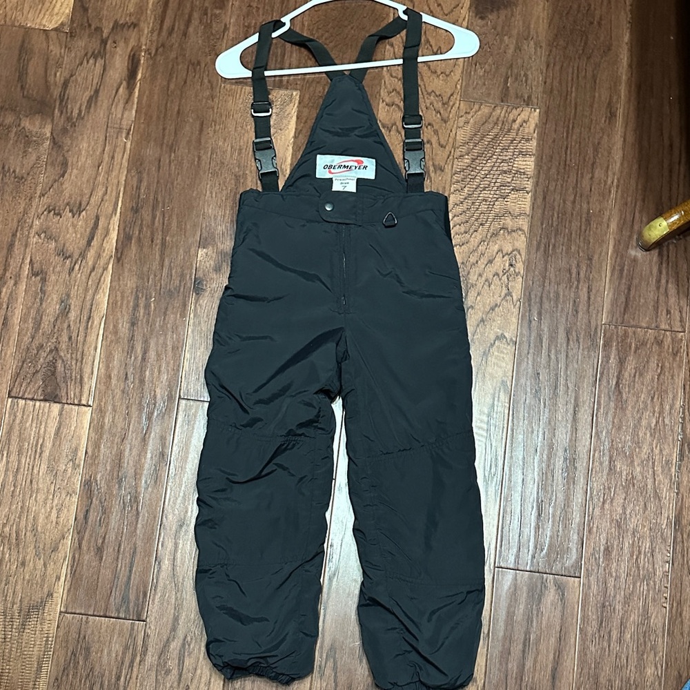 Obermeyer Kids Black Snow Overalls size 7